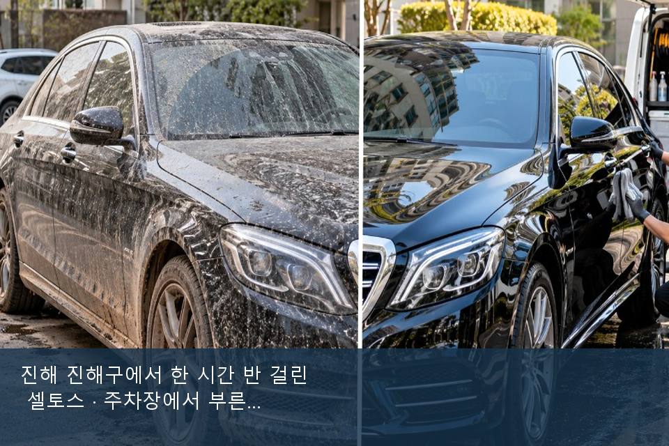 진해 진해구에서 한 시간 반 걸린 셀토스 · 주차장에서 부른 날