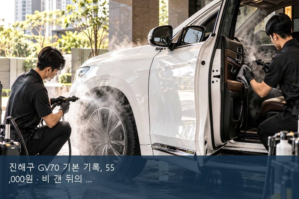 진해구 GV70 기본 기록, 55,000원 · 비 갠 뒤의 작업